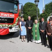 Patin Corinna Schaumberger, Anton Kasser, Pater Franz Hörmann, Werner Krammer, Kommandant Markus Schwein